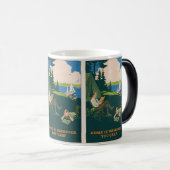 Mug Magique Vintage Camping Site Adventure (Devant droit)
