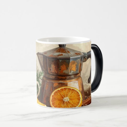 Mug Magique Vintage Coffee Pot Beans Cinnamon (Devant droit)