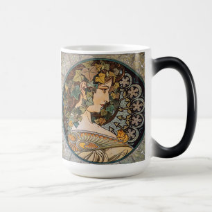 Mug Magique Vintage fille Art nouveau par Alphonse Mucha