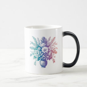 Mug Magique Vintage Pastel Colorful Floral Design