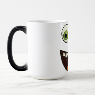 Mug Magique Visage amusant avec les yeux de Googly Vert Surpri