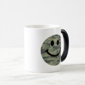 Mug Magique Visage de camo vert (Devant droit)