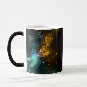 Mug Magique Vol de libellule verte lumineuse