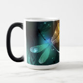 Mug Magique Vol de libellule verte lumineuse (Gauche)