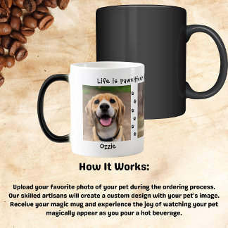 Mug Magique Votre Empreinte de patte Pet 3 Photo Collage