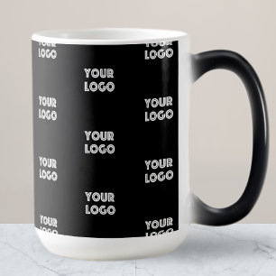 Mug Magique Votre logo simple logo répétitif Noir