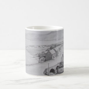 Mug Magique Waterfoot, dessin au crayon d'Antrim du comté par