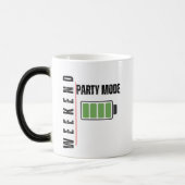Mug Magique Weekend Party Mode – Full Battery Energy Design (Gauche)