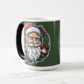 Mug Magique Weihnachtsmannkopf mit Kranz -  (Devant gauche)