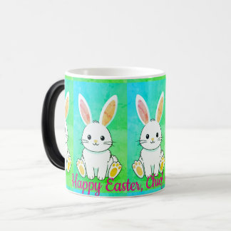 Mug Magique  White Easter Bunny Image Humor