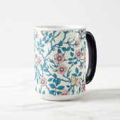 Mug Magique Wild roses and butterflies /pink/blue/off white (Devant droit)