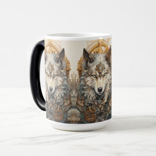Mug Magique Wolf Solarpunk (Devant gauche)