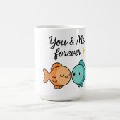 Mug Magique You & Me Forever Cute Poisson Couple Design (Centre)