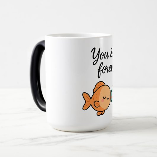 Mug Magique You & Me Forever Cute Poisson Couple Design (Devant gauche)