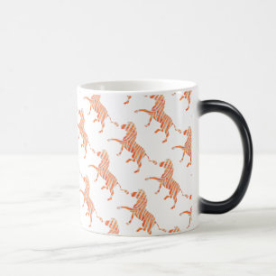 Mug Magique Zebra Orange et Silhouette blanche