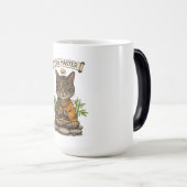 Mug Magique Zen Master Cat Funny Chill Gray Tabby Cat Gift  (Devant droit)