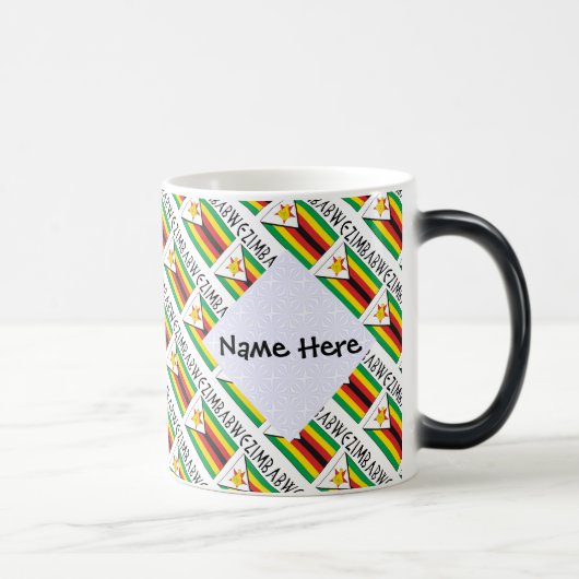 Mug Magique Zimbabwe Drapeau zimbabwéen personnalisé (Droite)