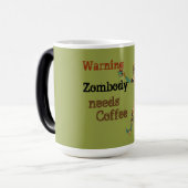 Mug Magique Zombie a besoin de café (Devant gauche)