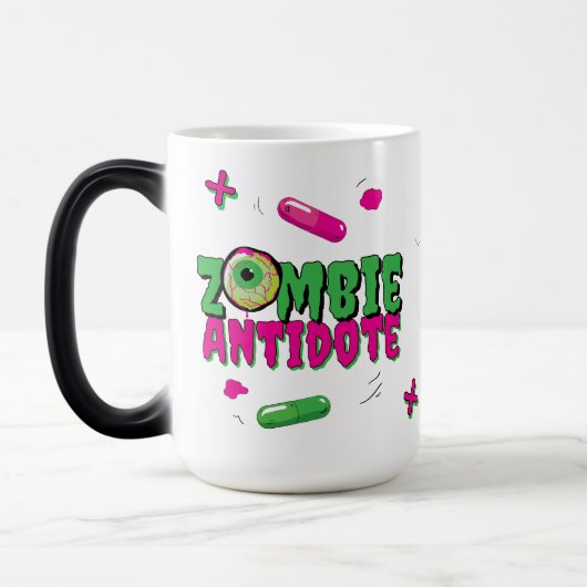 Mug Magique Zombie Antidote... Chut... Zombie à indicateur hum (Gauche)