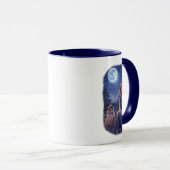 Mug Magische Dream Cat - Mädchen mit Katze unterm Mond (Devant droit)