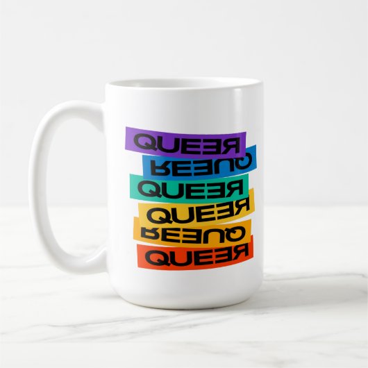 Mug Magnet de voiture. LGBT+Pride. Queer. (Gauche)