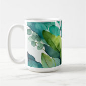 Mug Magnifique, Abstrait Sarcelle, Vert, Émeraude, Bot (Gauche)
