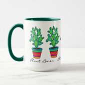 Mug Magnifique Cactus Aquarelle En Beau Pot (Gauche)