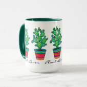 Mug Magnifique Cactus Aquarelle En Beau Pot (Devant gauche)