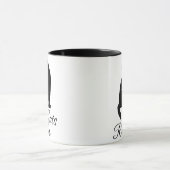 Mug Magnifique chat assis de dos avec le texte "Les ch (Centre)