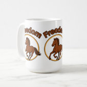 Mug **Magnifique cheval arabe dans le désert doré** (Devant gauche)