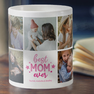 Mug Magnifique collage photo de la meilleure maman