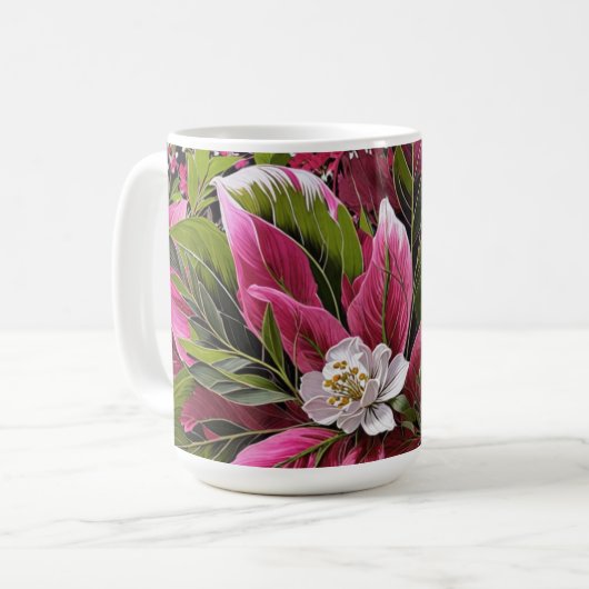 Mug Magnifique composition florale accrocheuse (Devant gauche)