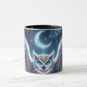 Mug Magnifique conception de hibou à plumes de paon la