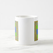 Mug Magnifique conception d'impression d'art vert bleu (Centre)