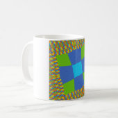 Mug Magnifique conception d'impression d'art vert bleu (Devant gauche)
