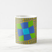 Mug Magnifique conception d'impression d'art vert bleu (Centre)