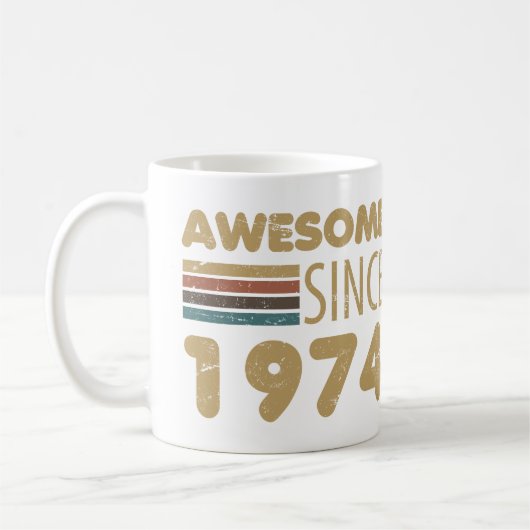 Mug Magnifique depuis 1974 50e anniversaire (Gauche)