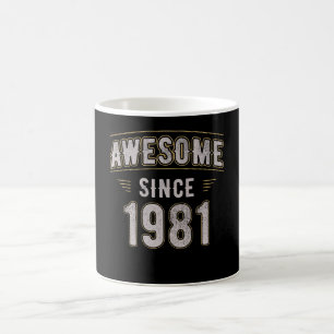 Mug Magnifique depuis l'anniversaire Vintage de 1981