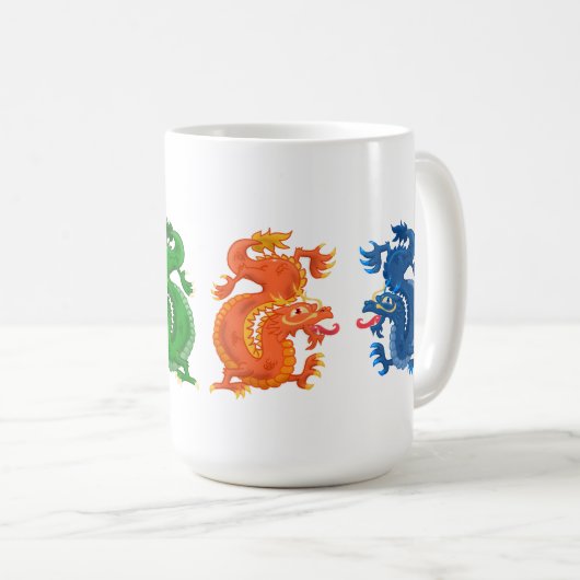 Mug Magnifique Dragons Orientaux (Devant droit)