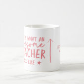 Mug Magnifique enseignant typographie moderne cadeau a (Centre)