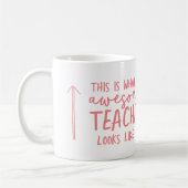 Mug Magnifique enseignant typographie moderne cadeau a (Gauche)