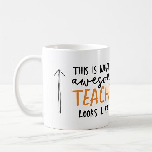 Mug Magnifique enseignant typographie moderne cadeau o (Gauche)