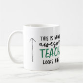 Mug Magnifique enseignant typographie moderne cadeau v (Gauche)