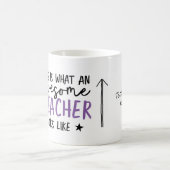 Mug Magnifique enseignant typographie moderne violet c (Centre)