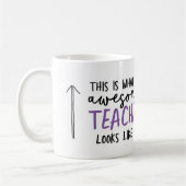 Mug Magnifique enseignant typographie moderne violet c (Gauche)