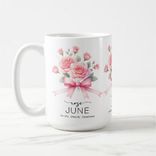 Mug Magnifique Fleur/Rose/Mois de Naissance/Juin