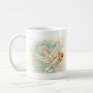 Mug MAGNIFIQUE LETTRE Vintage DE LA colombe victorienn