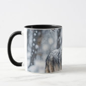Mug Magnifique loup dans la neige Faune (Gauche)