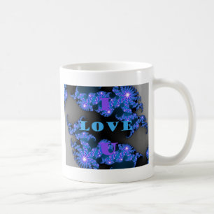 Mug Magnifique motif de texte d'amour bleu galactique,