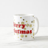 Mug Magnifique Noël blanc rouge et or (Devant droit)